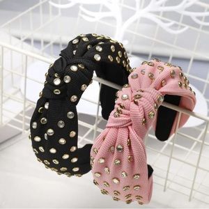 Vintage thick with Rhinestone knotted hairband hair accessories